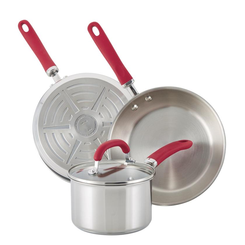 Rachael Ray 10-Piece Create Delicious Stainless Steel Induction Cookware Set For Sale