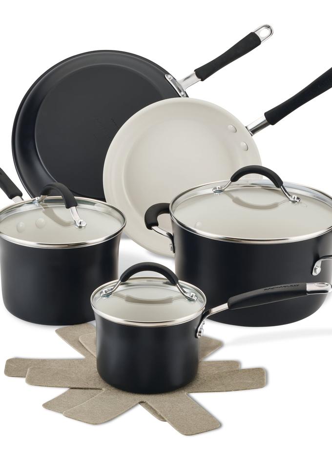 Rachael Ray 10-Piece Cucina Ceramic Nonstick Cookware Set Best Seller