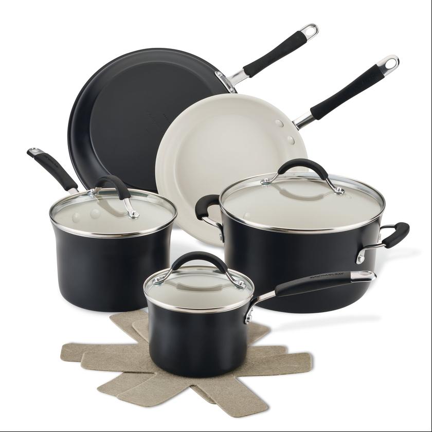 Rachael Ray 10-Piece Cucina Ceramic Nonstick Cookware Set Best Seller