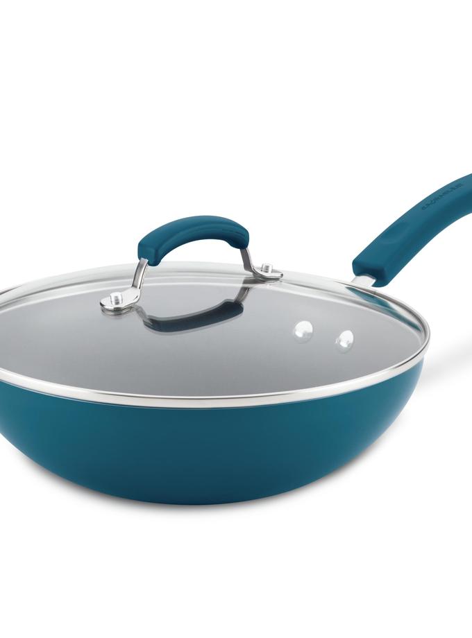 Rachael Ray 11-Inch Classic Brights Nonstick Covered Stir Fry Free shipping