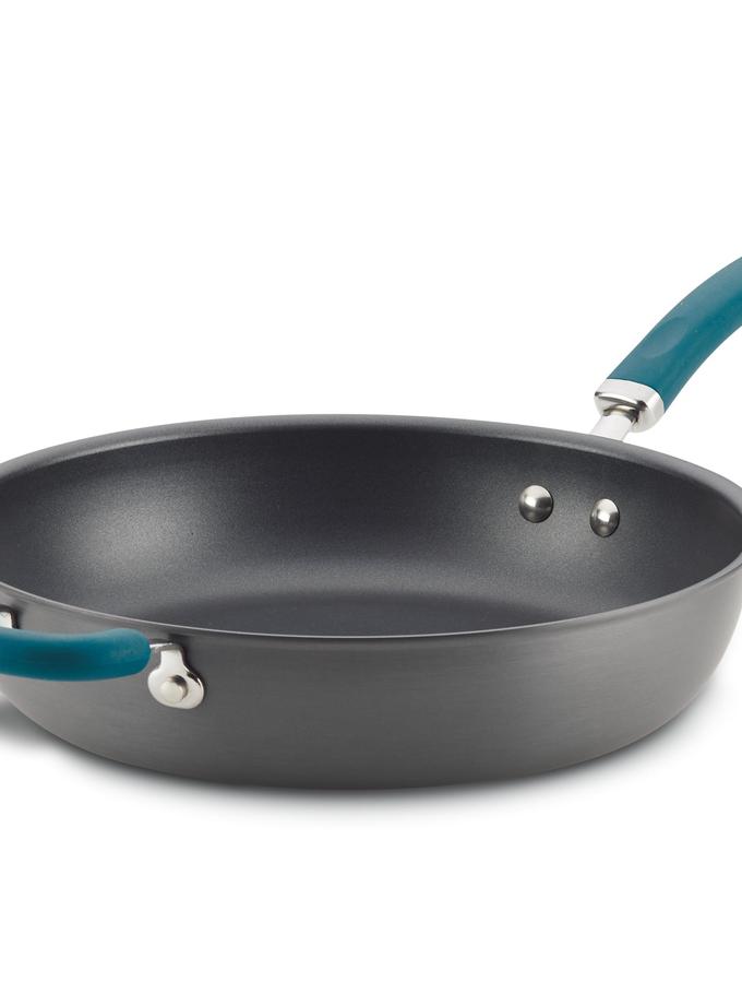 Rachael Ray 12.5-Inch Create Delicious Anodized Nonstick Induction Deep Frying Pan with Helper Handle Best Seller