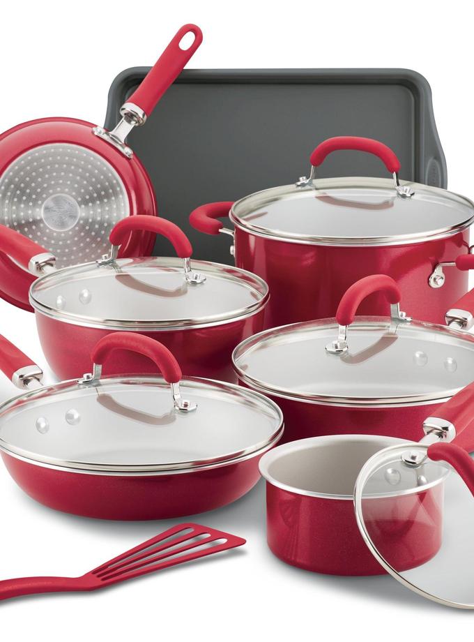 Rachael Ray 13-Piece Create Delicious Nonstick Induction Cookware Set Same Day Delivery