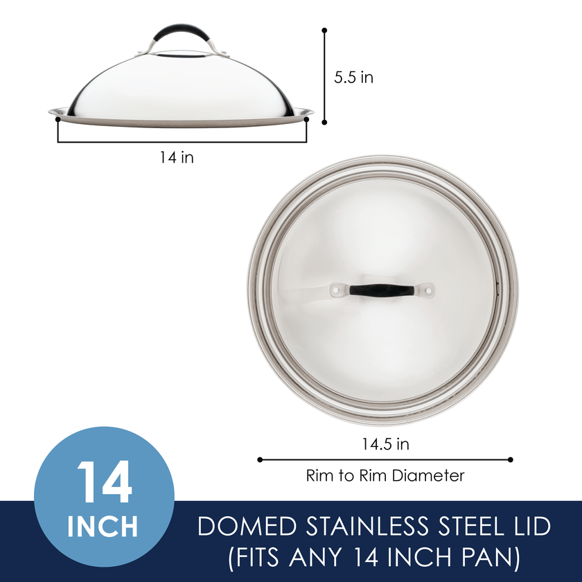 Rachael Ray 14-Inch Stainless Steel Domed Lid Same Day Delivery