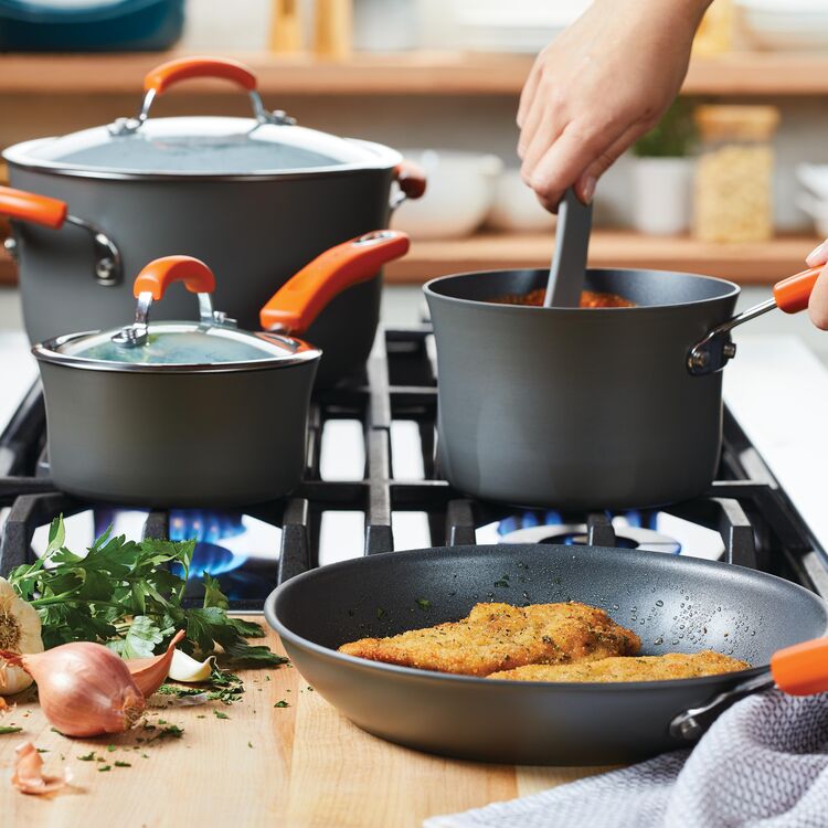 Rachael Ray 14-Piece Classic Brights Hard Anodized Nonstick Cookware Set Best Price