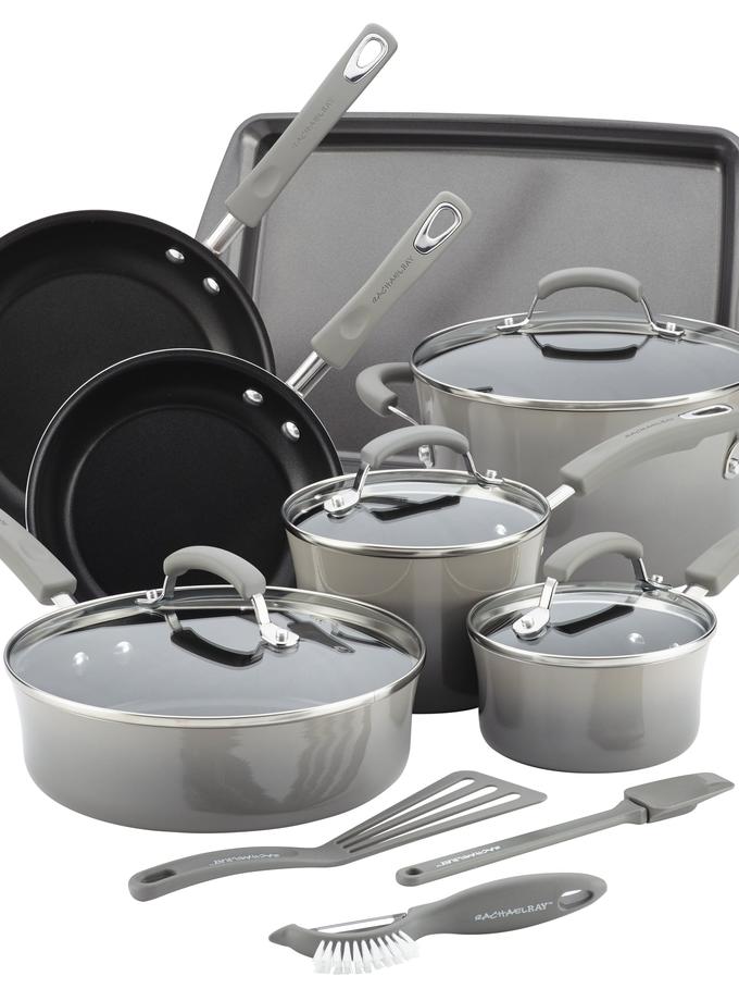 Rachael Ray 14-Piece Classic Brights Nonstick Cookware Set High Quality