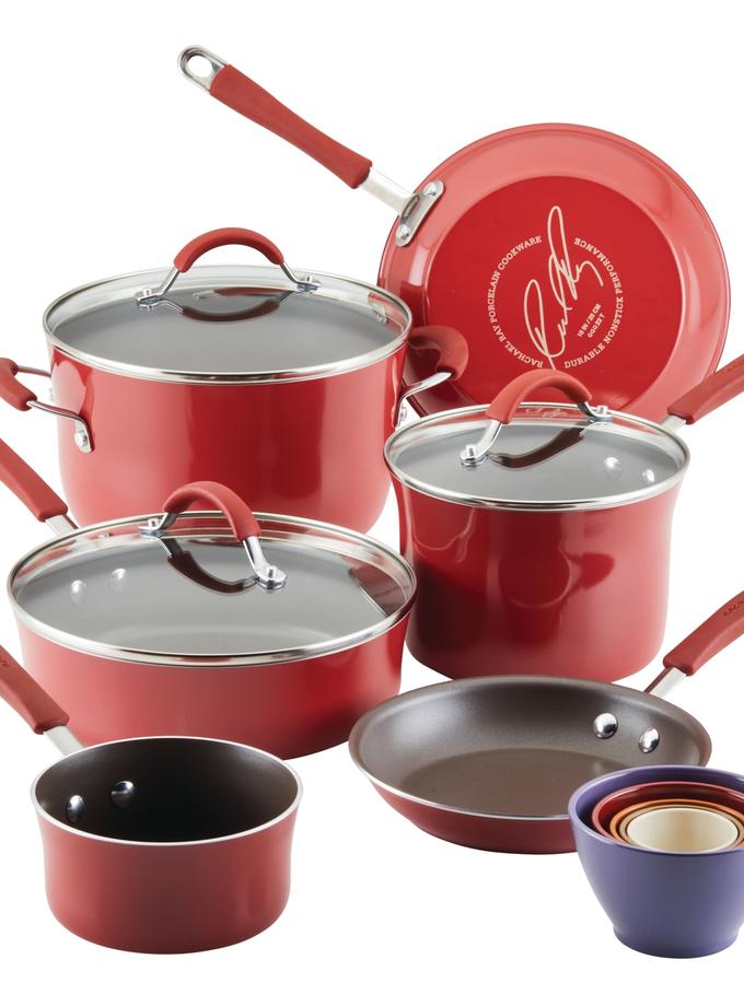 Rachael Ray 14-Piece Cucina Nonstick Cookware and Measuring Cup Set Best Price