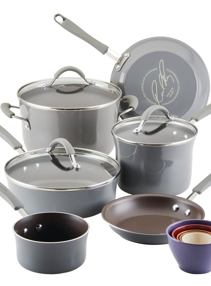 Rachael Ray 14-Piece Cucina Nonstick Cookware and Measuring Cup Set Best Price