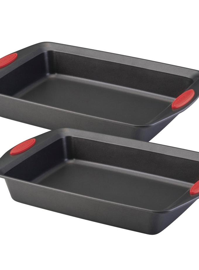 Rachael Ray 2-Piece 9-Inch x 13-Inch Nonstick Roasting Pans Best Buy