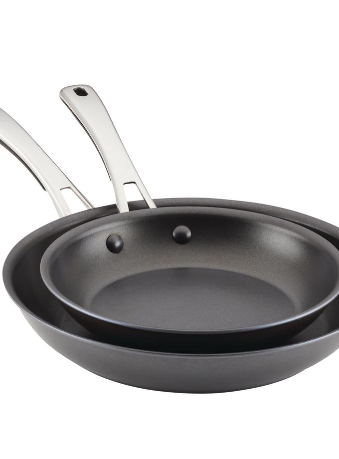 Rachael Ray 2-Piece Cook + Create Hard Anodized Nonstick Frying Pan Set On Sale