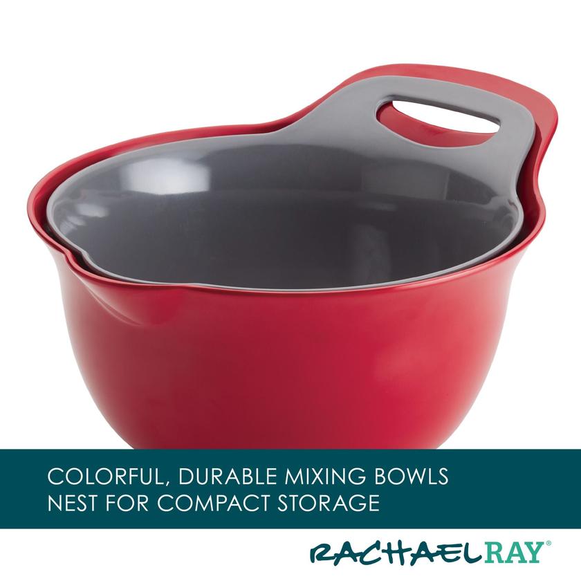 Rachael Ray 2-Qt. & 3-Qt. Nesting Mixing Bowl Set New Arrival