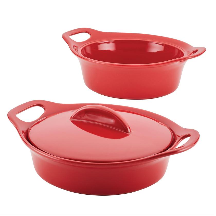 Rachael Ray 3-Piece Ceramic Casserole Set Best Seller