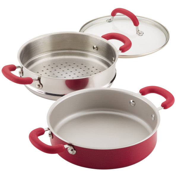 Rachael Ray 3-Quart Create Delicious Nonstick Induction Steamer Set High Quality