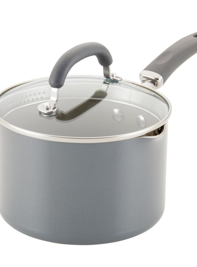 Rachael Ray 3-Quart Create Delicious Nonstick Induction Straining Saucepan Best Seller