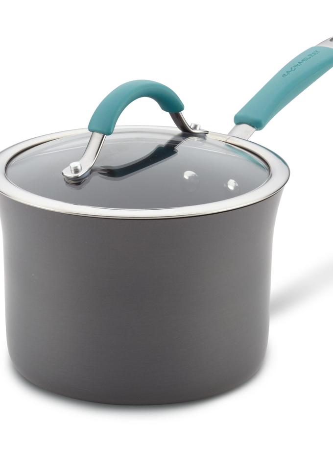 Rachael Ray 3-Quart Cucina Hard Anodized Nonstick Covered Saucepan New Arrival