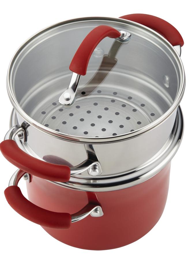 Rachael Ray 3-Quart Cucina Nonstick Covered Steamer Set New Arrival