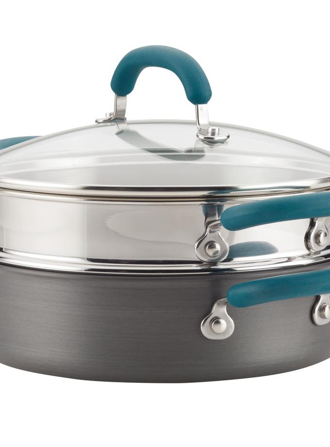 Rachael Ray 3-Quart Hard Create Delicious Anodized Nonstick Induction Steamer Set Best Price