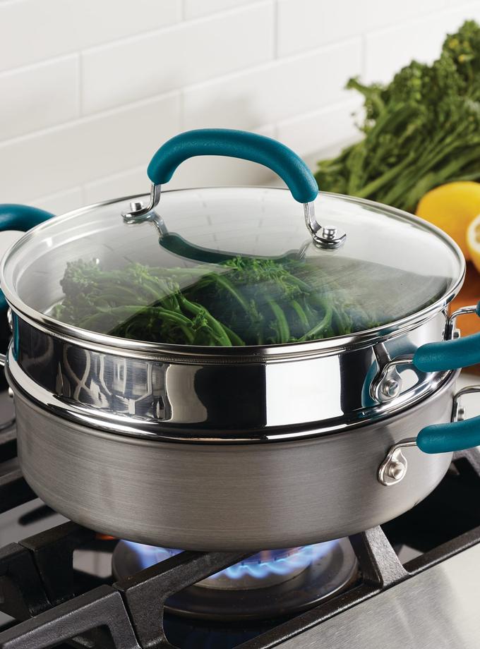 Rachael Ray 3-Quart Hard Create Delicious Anodized Nonstick Induction Steamer Set Best Price