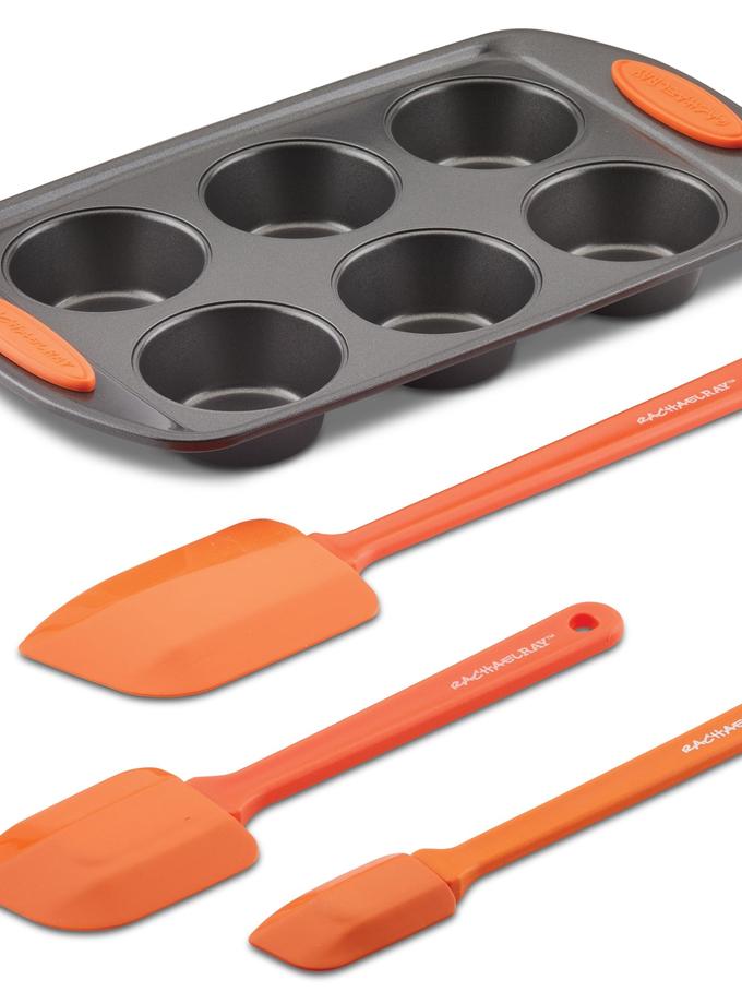 Rachael Ray 4-Piece Nonstick Cupcake and Muffin Making Set Free shipping