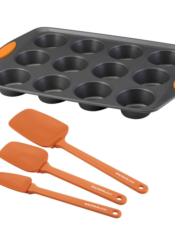 Rachael Ray 4-Piece Nonstick Cupcake Baking Set Best Buy