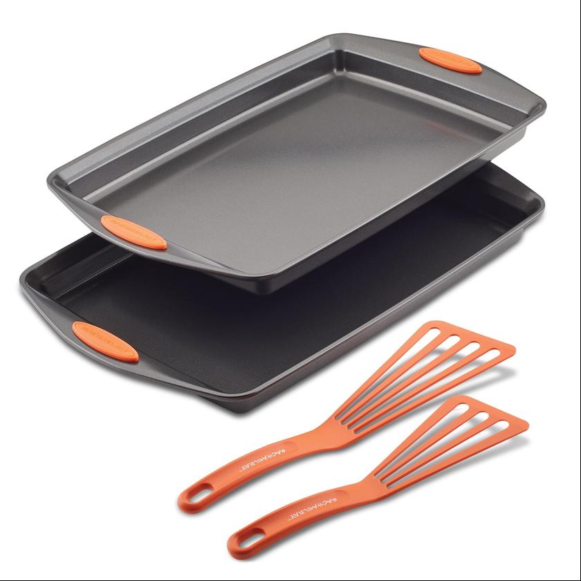 Rachael Ray 4-Piece Nonstick Sheet Pan and Turner Set High Quality