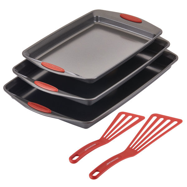 Rachael Ray 5-Piece Nonstick Sheet Pan and Turner Set Best Seller