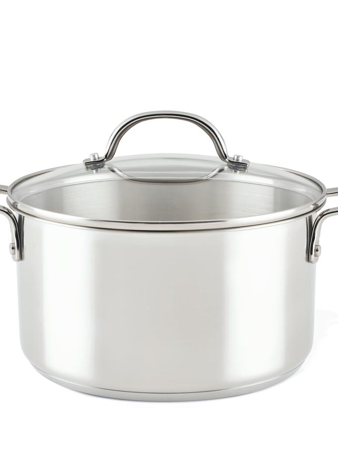 Rachael Ray 6-Quart Stainless Steel Induction Stockpot with Lid Same Day Delivery