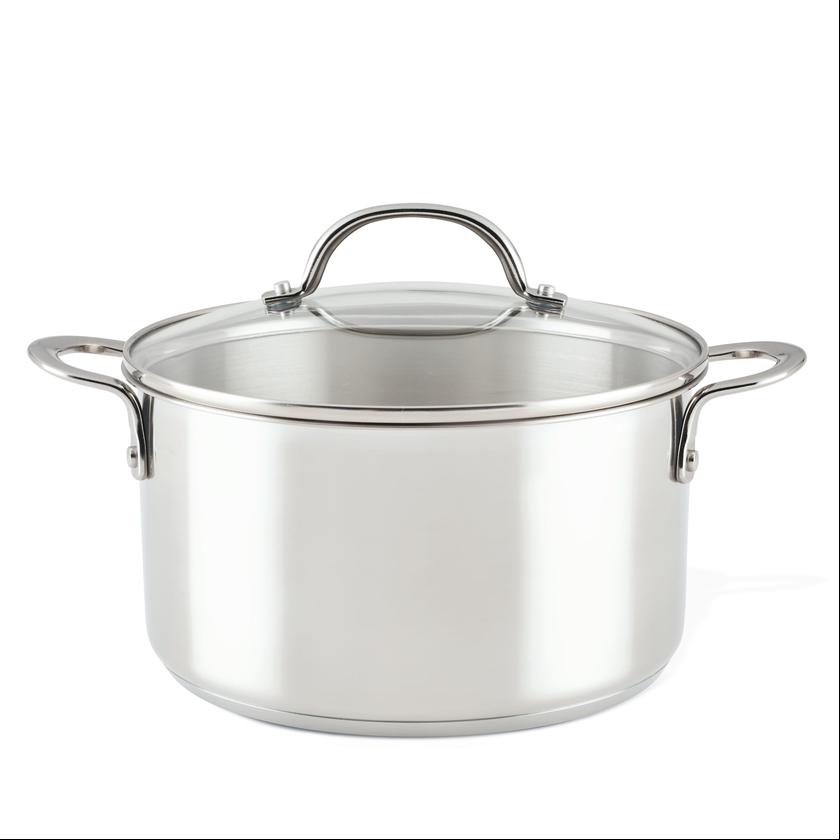 Rachael Ray 6-Quart Stainless Steel Induction Stockpot with Lid Same Day Delivery