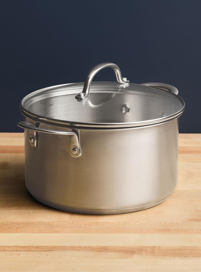 Rachael Ray 6-Quart Stainless Steel Induction Stockpot with Lid Same Day Delivery