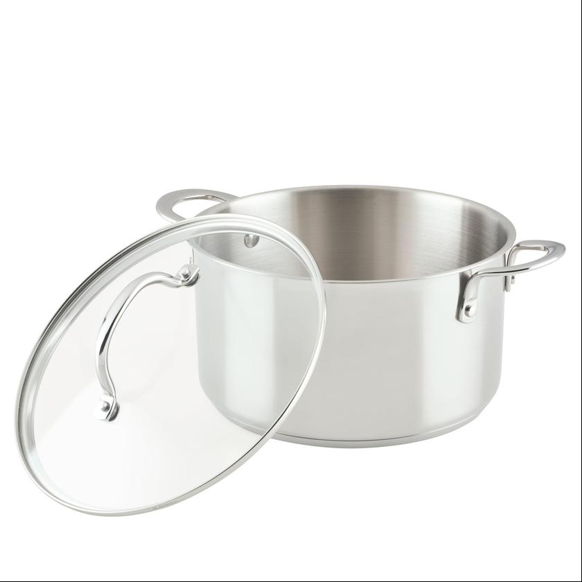 Rachael Ray 6-Quart Stainless Steel Induction Stockpot with Lid Same Day Delivery