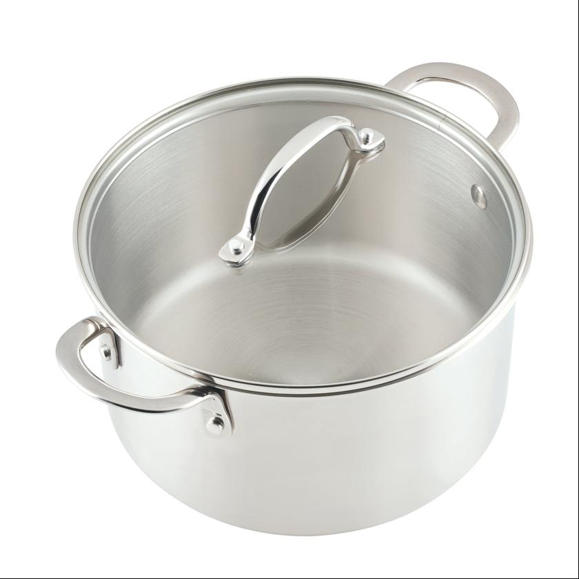 Rachael Ray 6-Quart Stainless Steel Induction Stockpot with Lid Same Day Delivery