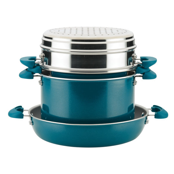 Rachael Ray 8-Piece Create Delicious Stacking Nonstick Induction Cookware Set On Sale