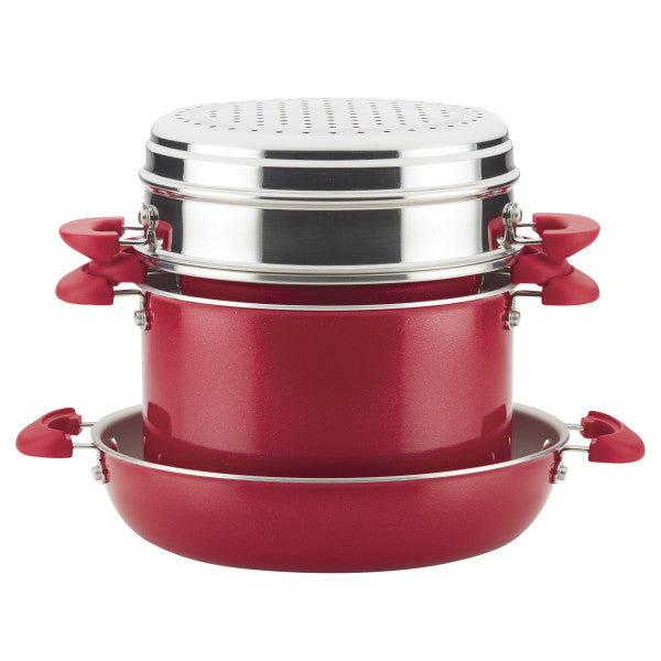 Rachael Ray 8-Piece Create Delicious Stacking Nonstick Induction Cookware Set On Sale