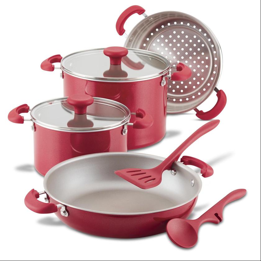 Rachael Ray 8-Piece Create Delicious Stacking Nonstick Induction Cookware Set On Sale