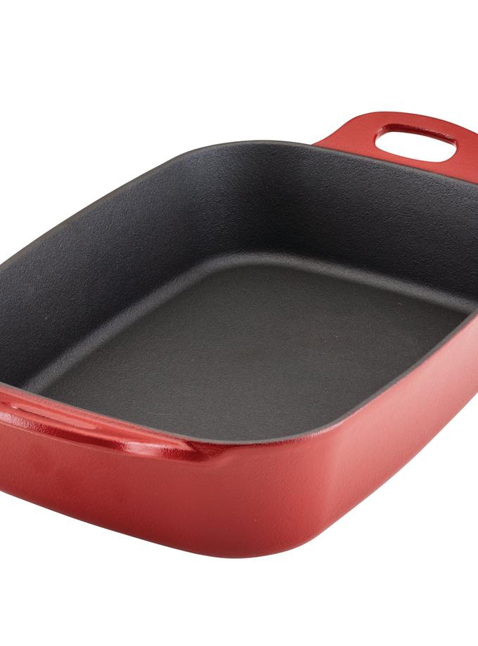 Rachael Ray 9-Inch x 13-Inch NITRO Cast Iron Roasting Pan High Quality