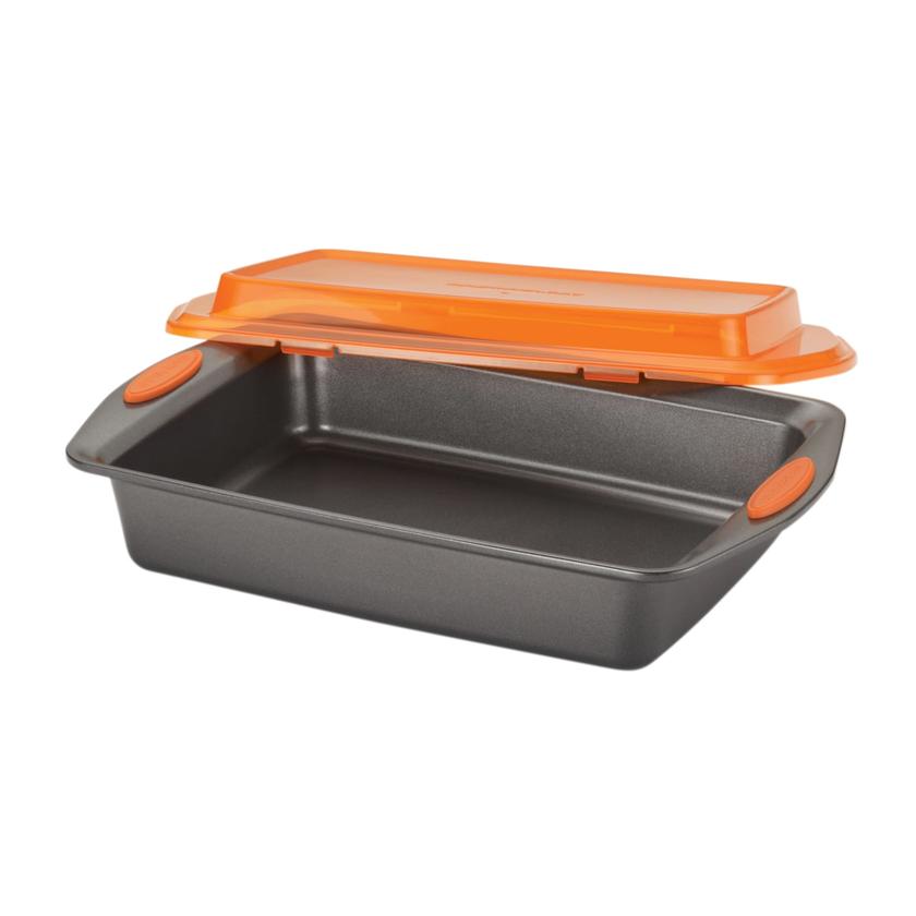 Rachael Ray 9-Inch x 13-Inch Nonstick Rectangular Cake Pan with Lid Best Price