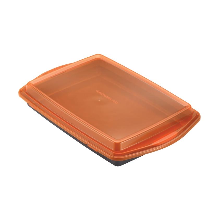 Rachael Ray 9-Inch x 13-Inch Nonstick Rectangular Cake Pan with Lid Best Price