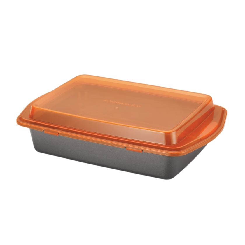 Rachael Ray 9-Inch x 13-Inch Nonstick Rectangular Cake Pan with Lid Best Price