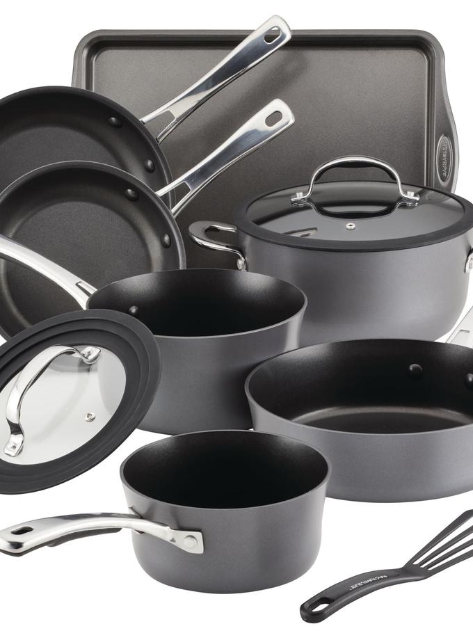 Rachael Ray Cook + Create Hard Anodized Nonstick Cookware Sets Best Buy