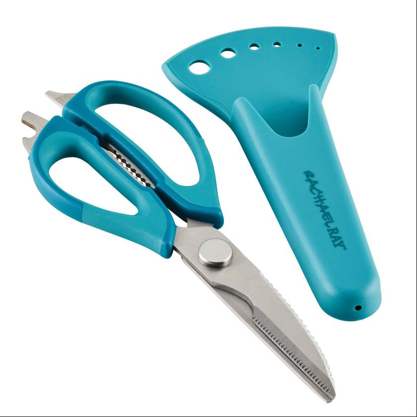 Rachael Ray Multi Shear Kitchen Scissors with Herb Stripper and Sheath Same Day Delivery