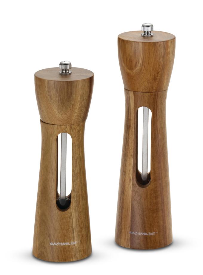 Rachael Ray Wood Salt and Pepper Grinder Set High Quality