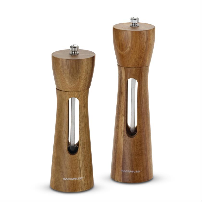 Rachael Ray Wood Salt and Pepper Grinder Set High Quality